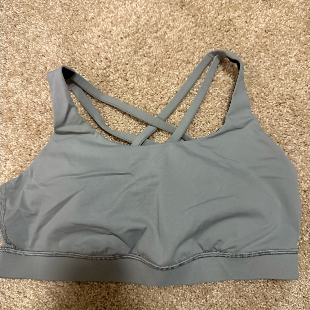 Lululemon Athletica gray energy Sports Bra
